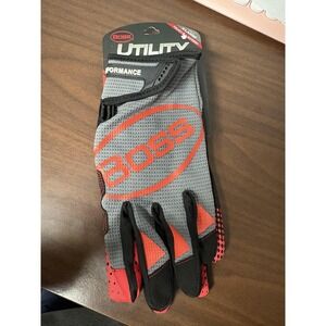 Boss Utility Performance Work Gloves Mens XL Gray Red Touch Screen Grip‎ B52101